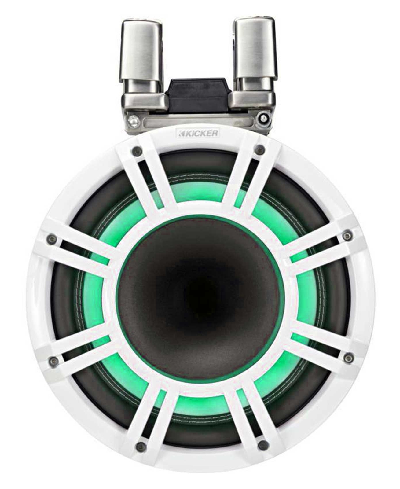 2 Колонки для вейкборда Kicker KMTC11 HLCD 11 600 Вт белые с рупорами 44KMTC114W