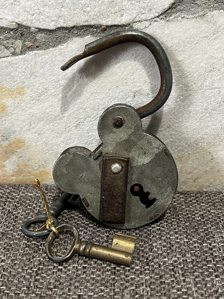 🔐VINTAGE, cadenas ancien avec clé.🔐 - Photo 3/3