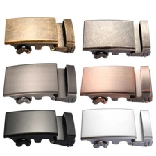 Classic Men's Automatic Slide Buckle Replacement Rectangle Ratchet Belt Buckle
