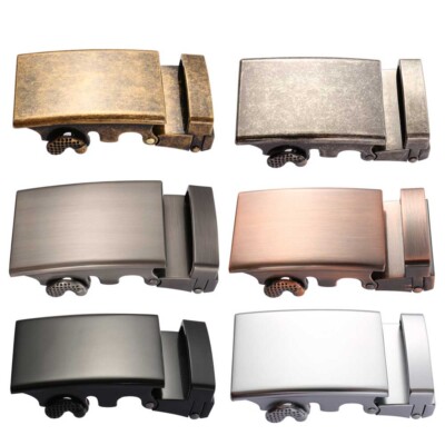 Classic Men's Automatic Slide Buckle Replacement Rectangle Ratchet Belt Buckle
