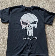American Infidel Molon Labe Tee Short Sleeve Large Skull