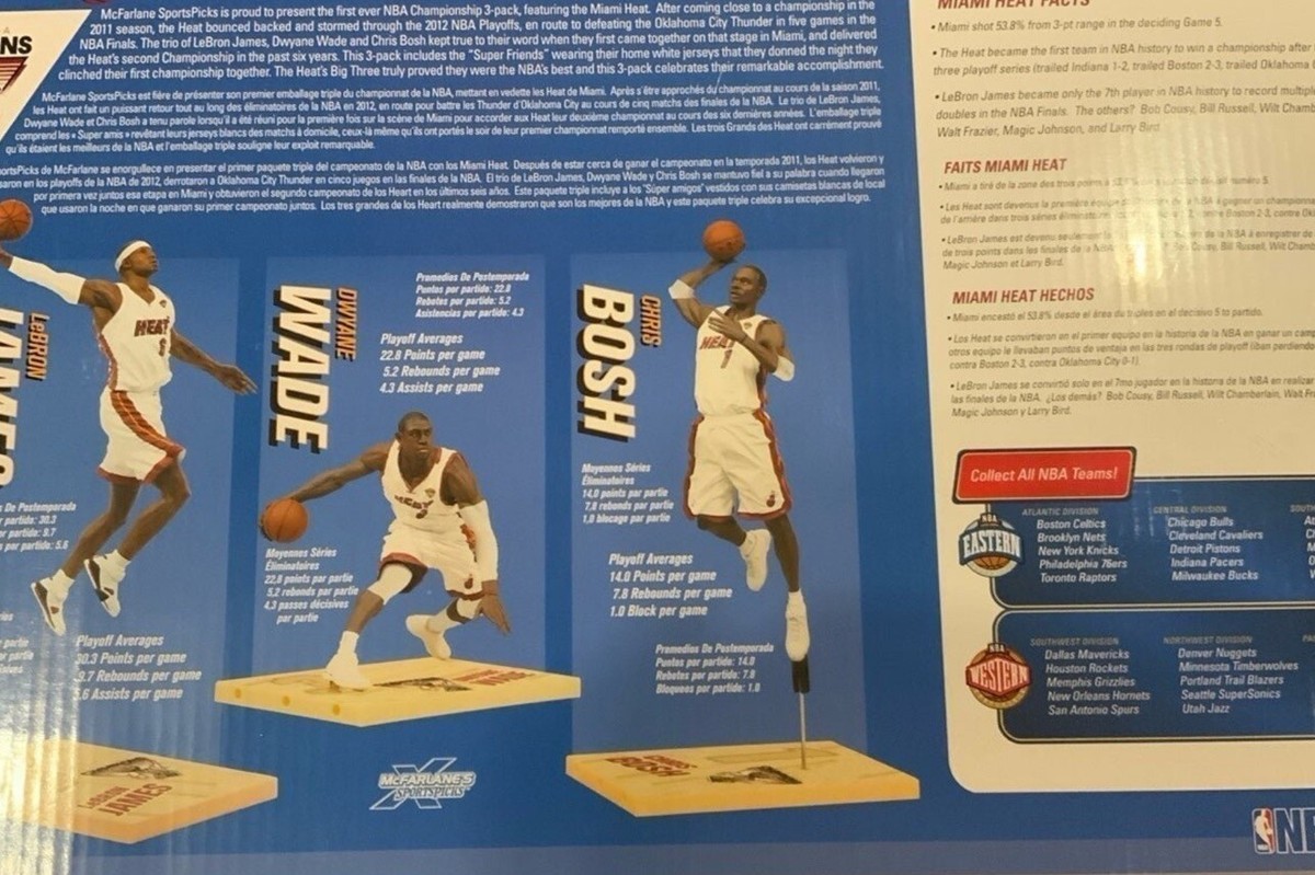 McFarlane Toys NBA Miami Heat Championship 3-pack Lebron James