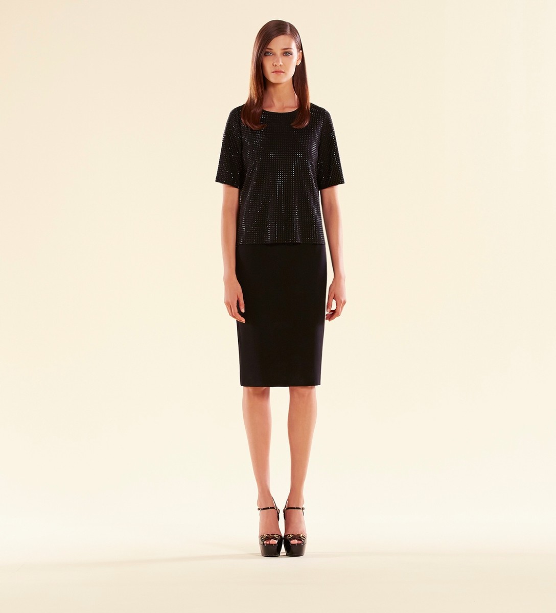 gucci jersey dress 1990S GUCCI Blue-Black Rayon Jersey Dress