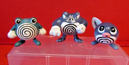 Tomy Pokemon Original C.G.T.S.J. - Poliwag, Poliwhirl & Poliwrath Figures (T5)