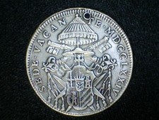 STATO PONTIFICIO MEZZO SCUDO SEDE VACANTE 1774