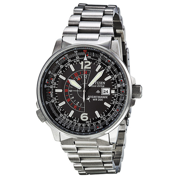 Citizen Nighthawk Eco-Drive Pilot Watch Mens Watch BJ7000-52E