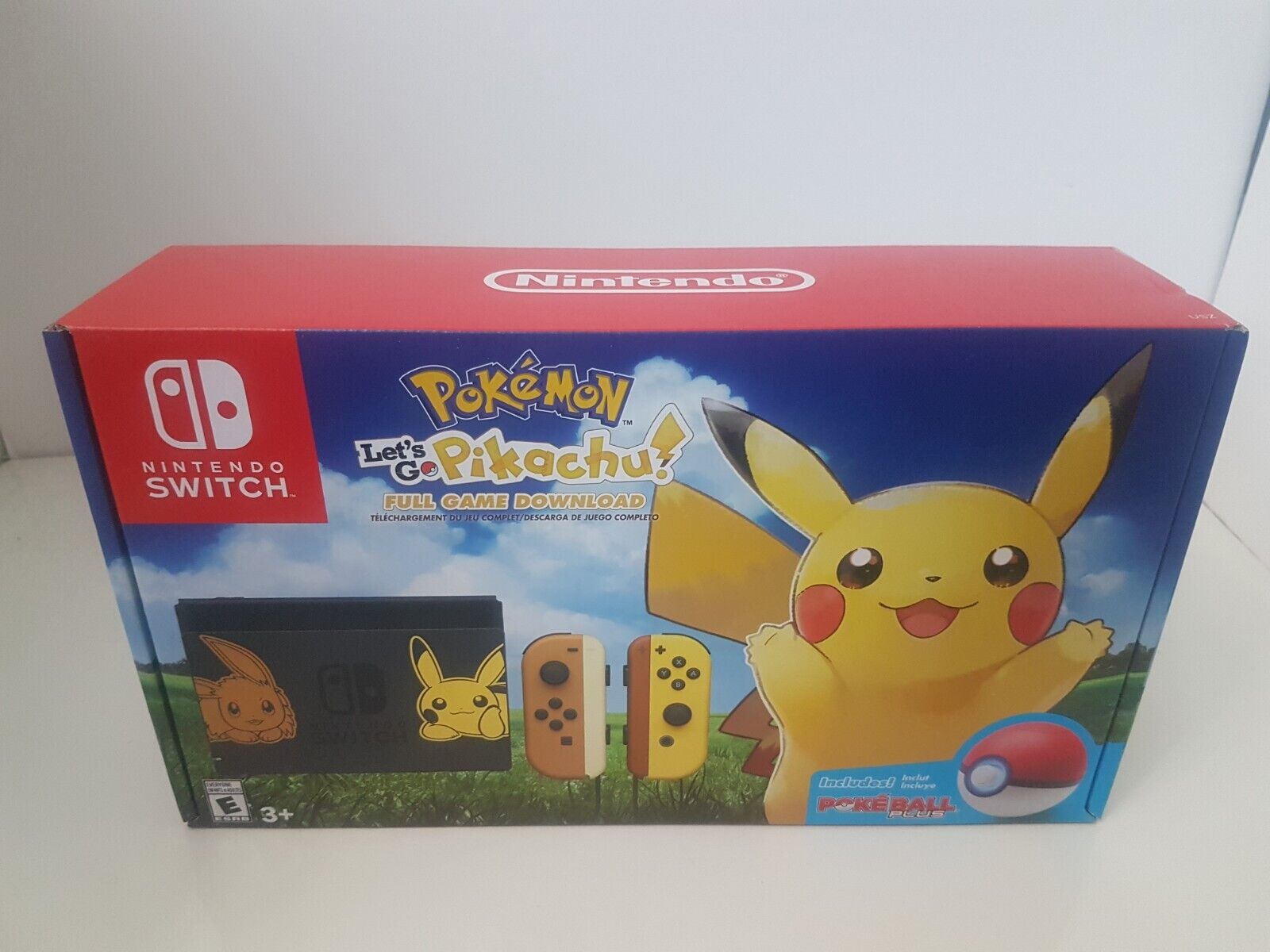 Best Buy: Nintendo Switch Pikachu & Eevee Edition with Pokémon: Let's Go,  Pikachu! + Poké Ball Plus Gray HACSKFALF