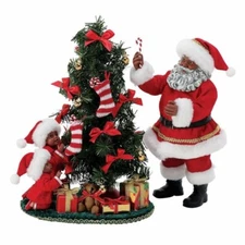 Dept 56 Possible Dreams SNEAK PEEK AA SANTA AND TREE SET OF 2 6011845 NEW 2023