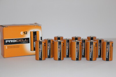 Duracell 1.5V Procell Alkaline C Battery - 12-Pack exp- march 2022