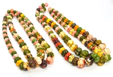 Autumn Pumpkin Howlite Beads Graduated READY TO BE MADE NECKLACE Fall Colors