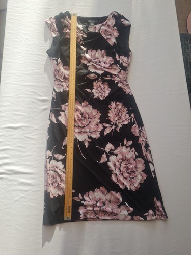 Ladies Dress Connected Apparel Size 12 Sleeveless Floral Pattern Black Mix 31392 - Picture 11 of 16