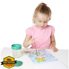 Melissa and Doug Paint With Water Art Pad Cheerleaders Flowers Fairies 24 Pages