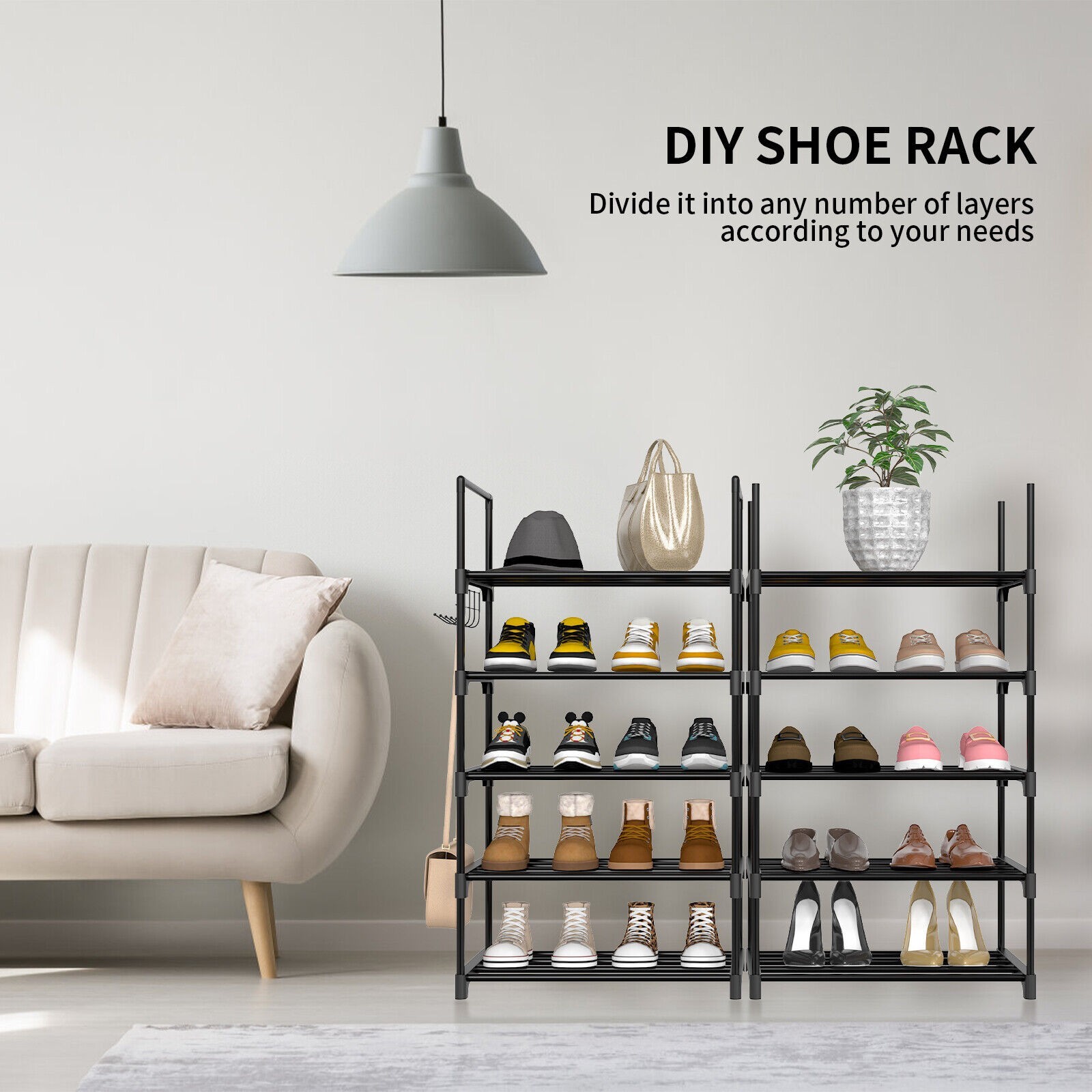 Étagère à chaussures modulable pour organiser le dressing familial