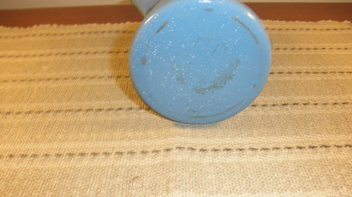 ANTIQUE GRANITEWARE SMALL BLUE COFFEE POT PERHAPS CHILDS - Picture 4 of 5
