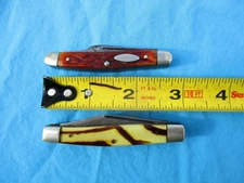 Vintage Pocket Knife Lot Small Stockman Boker USA & High Carbon USA User Grade