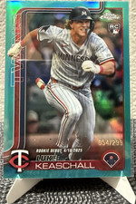 🔥🔥Topps Chrome Aqua Refractor RC /299 2025 Luke Keaschall Twins USC134🔥🔥