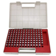 Steel Pin Gage Set Minus Heat Treated with Storage Case M3 125pcs 0.501"-0.625"