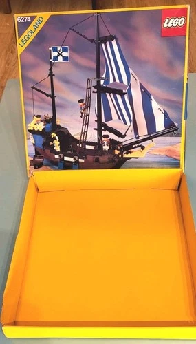Lego Pirates 6274 Caribbean Clipper Original Box Only. blue skirts 80s 90s vintage