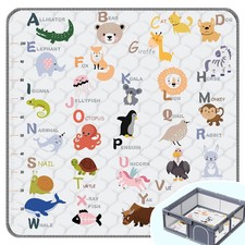 Baby Play Mat  Thick Soft 50" X 50" Playpen mat, Foldable and Machine Washable...