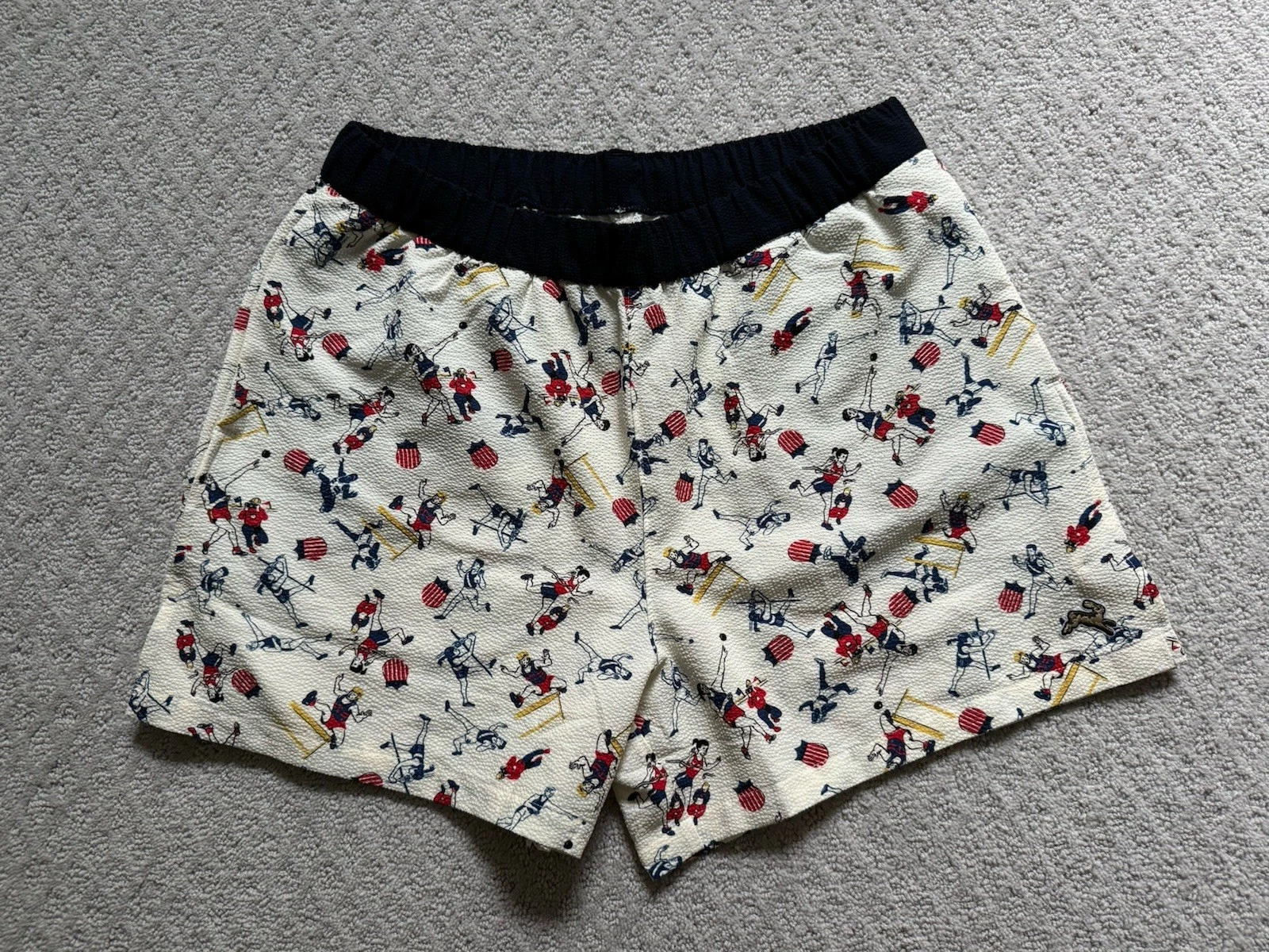 TRACKSMITH L Unisex CoEd Track and Field Limited Edition Shorts 4.5" Inseam AOP