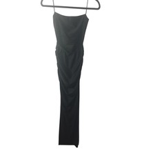 Windsor Black Square Neck Back Cutout Maxi Dress GLA1038WD Small