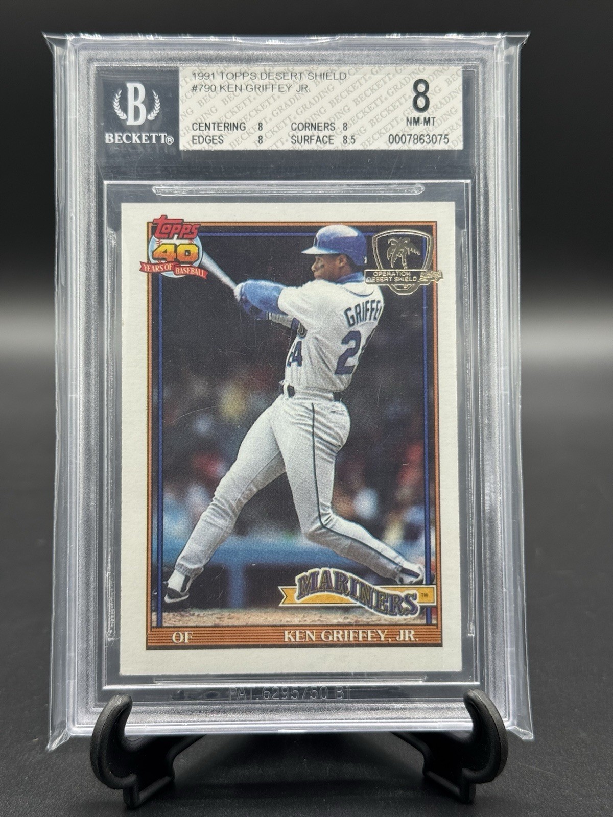 1991 Topps - Ken Griffey Jr #790 Operation Desert Shield NM MT 8