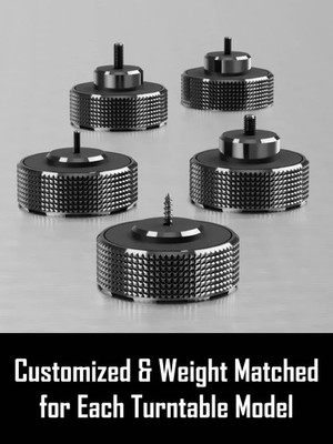 SpinCandy™ Turntable Isolation Feet for Fluance RT8X Series Set of