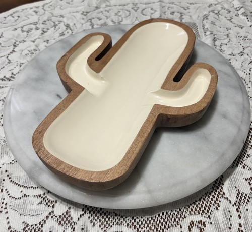 Decorative Cactus Display Dish. Jewelry Tray. Trinket Dish.