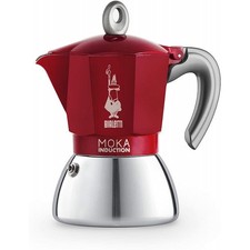 Bialetti Moka Inducción Roja Cafetera 6 Tazas Para Placas De Inducción