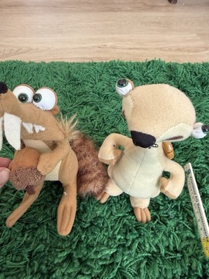 Ice Age 2 Plüschfiguren Scrat & Sid mit Clip   Original 2005