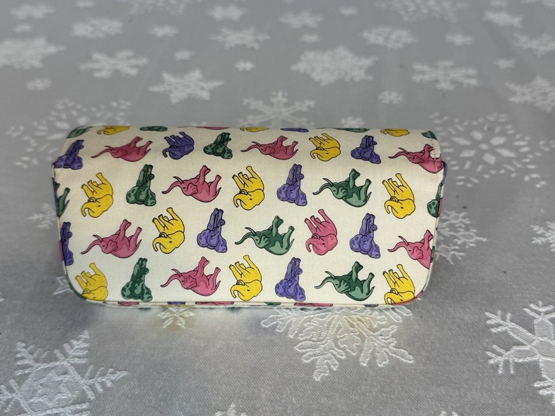 Jim Thompson Elephant Print Hard Side Eyeglasses Case
