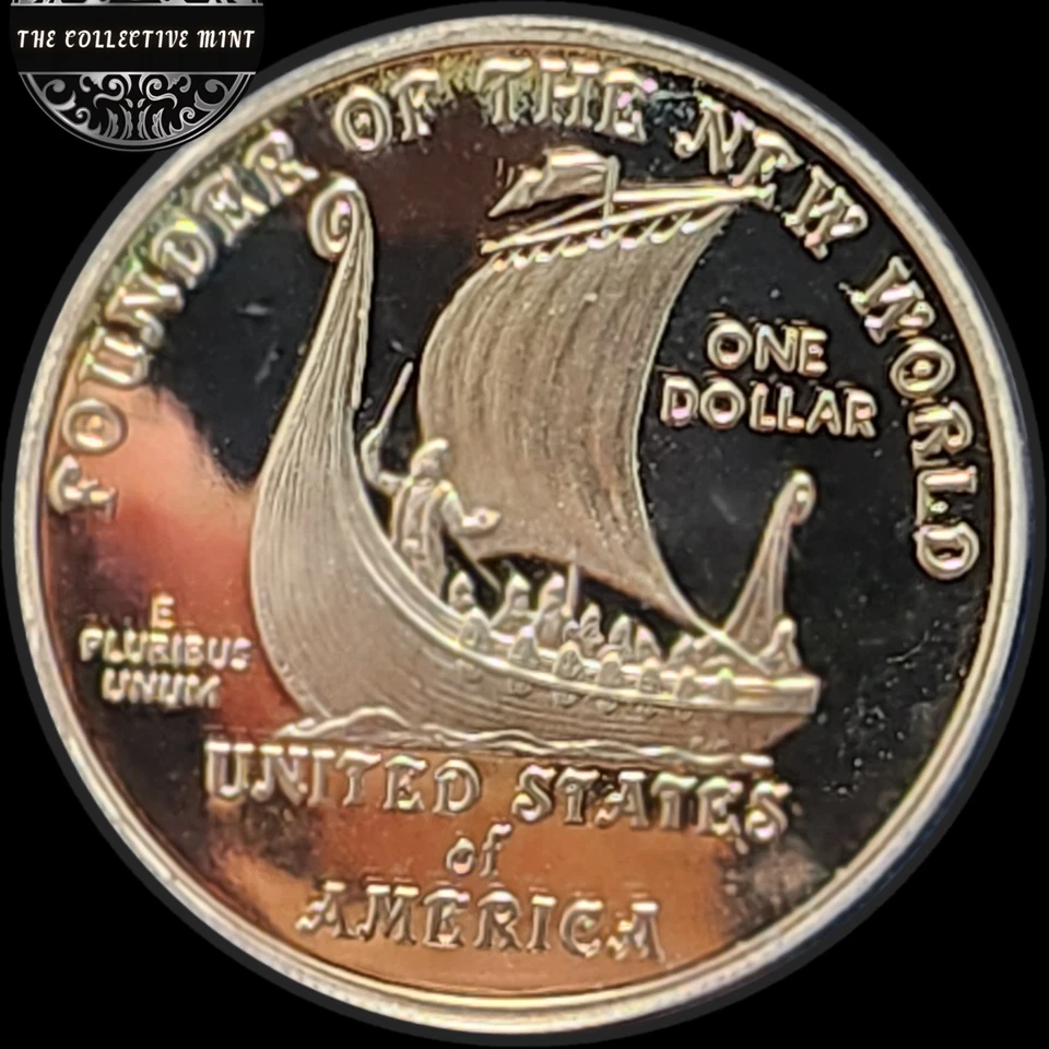 2000-P Leif Ericson Proof Silver Commemorative - Rare READ DESCRIPTION! - VALUE! - Image 4 of 4