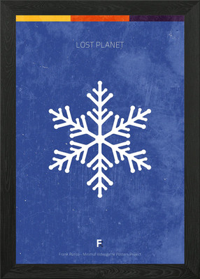 Lost Planet. Minimal Videospiel Post Gerahmtes Wandbild Poster Leinwanddruck Bild