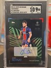 2020-21 Topps On Demand UCL Knockout Juan Bernat Green Auto /99 SGC 9 - Pop 2