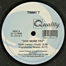 TIMMY T One More Try 1990 Electronic Quality Records &ndash; VL-15114-1  (DJ)