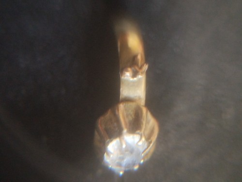 Ancienne Bague solitaire pierre transparente sertie griffes A IDENTIFIÉ Taille50 - Photo 4/23