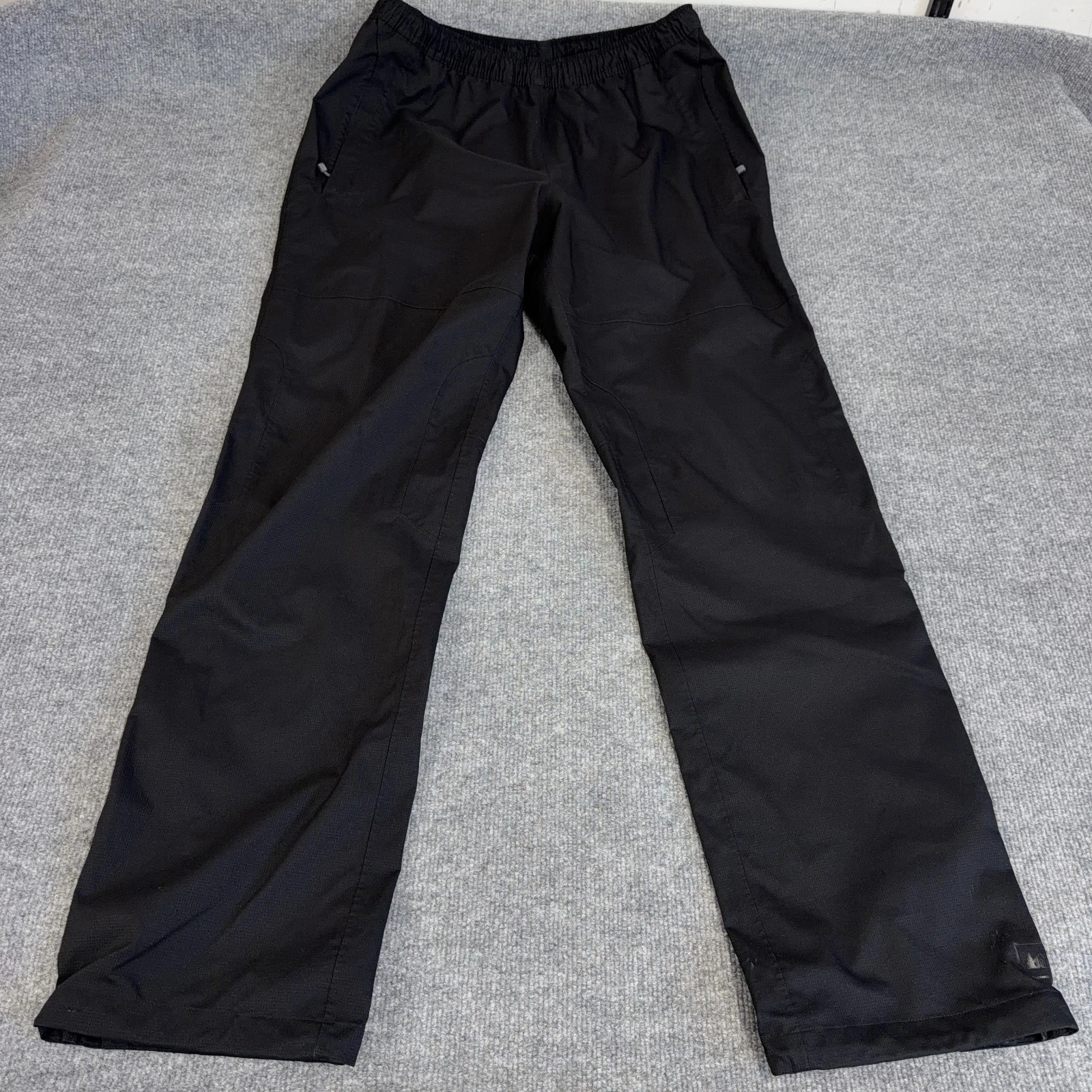 REI Elements E1 Nylon Snow Wind Rain Waterproof Pants Men Large x 34" Ins Black