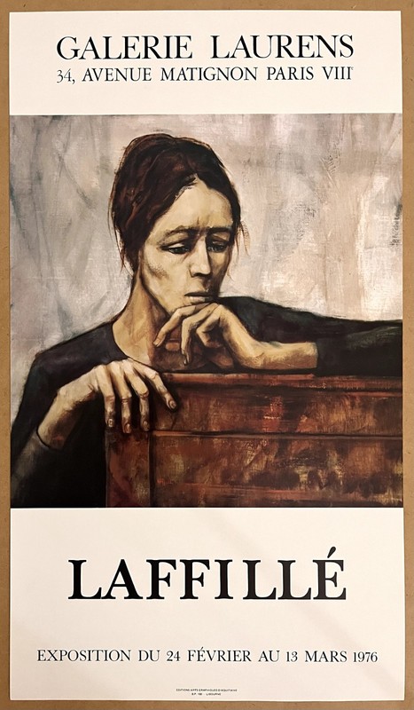 Pierre LAFFILLÉ — Affiche originale d'exposition, Galerie Laurens, Paris