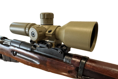 3-9x42 Scope Mosin Nagant 91/30 Long Eye Relief + Mount + 2 Sets Hi/Lo Rings FDE