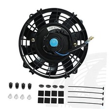 7" inch Universal Slim Fan Push Pull Electric Radiator Cooling 12V 7 Inch Black