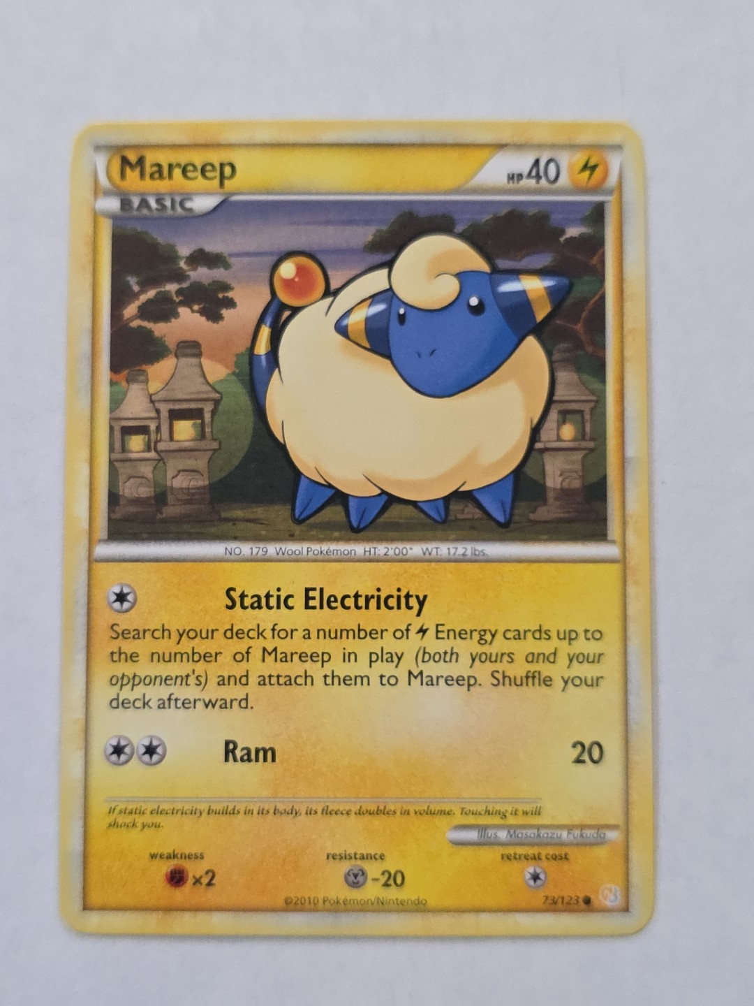 HeartGold SoulSilver #73/123 Mareep Pokemon