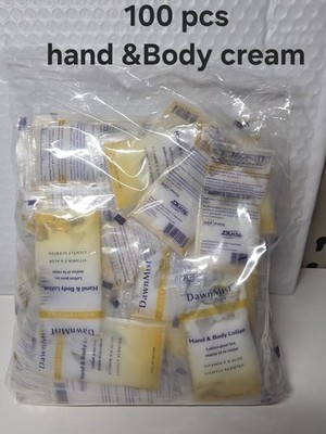 100 DawnMist Hand & Body Lotion Packets - 0.35oz Travel Size Packets - Vitamin E