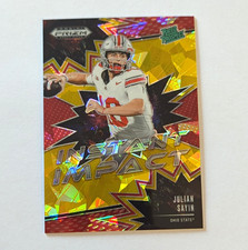 Panini Prizm Draft Picks 2025 Julian Sayin RC Instant Impact Gold Ice #II-JSN