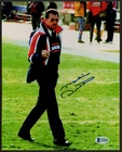 Mike Ditka signed auto 8x10 Photo Flipping Cameraman off Photo BAS Stickered