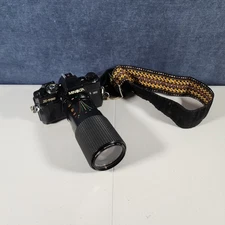 Minolta X-700 35mm Film SLR Camera Tested Working With 80-200 mm Lens Free Ship