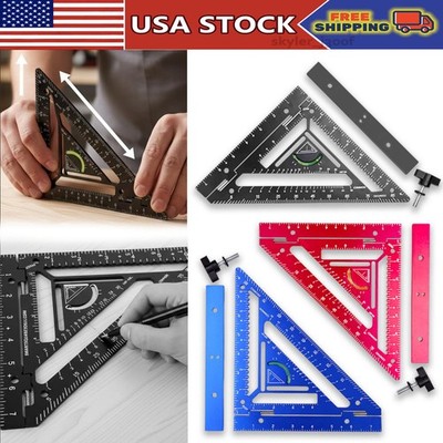 8.5in Adjustable Woodworking Rafter Square Tool For Precise Marking And Layout