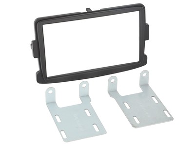 Einbaurahmen Doppel DIN Autoradio für Dacia Fiat Nissan Opel Renault schwarz