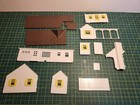 VINTAGE PLASTICVILLE NEW ENGLAND RANCHER (MH-2), BROWN ROOF, WHITE W/YELLOW,BOX — photo 6