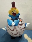 Vintage Murano Glass Round Belly Clown, Round Figurine, MADE IN ITALY,Large 10”