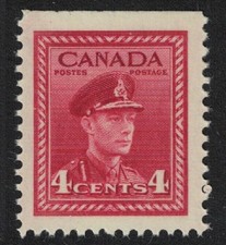 Canada King George VI in Military Uniform Booklet stamp T1 1942 MNH SG#380p